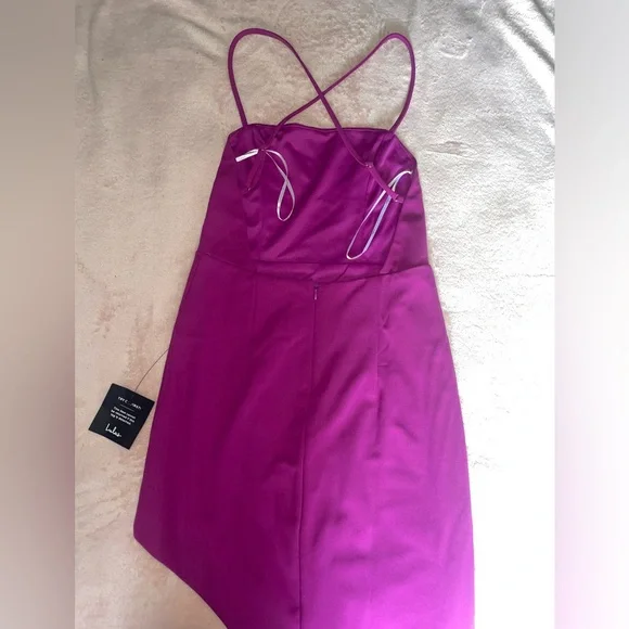 Lulus Pretty Flirtatious Purple Backless Midi Bodycon Dress - Size S - Picture 3 of 5